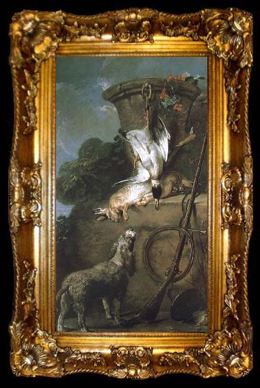 framed  Jean Baptiste Simeon Chardin Spain hound and prey, ta009-2